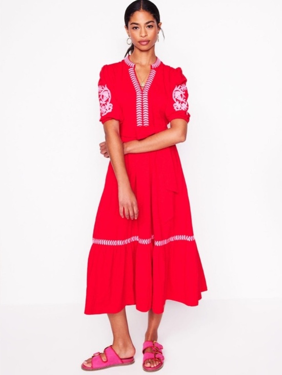 Boden Dresses & Skirts - Boden Amara Embroidered Jersey Dress - Size 12